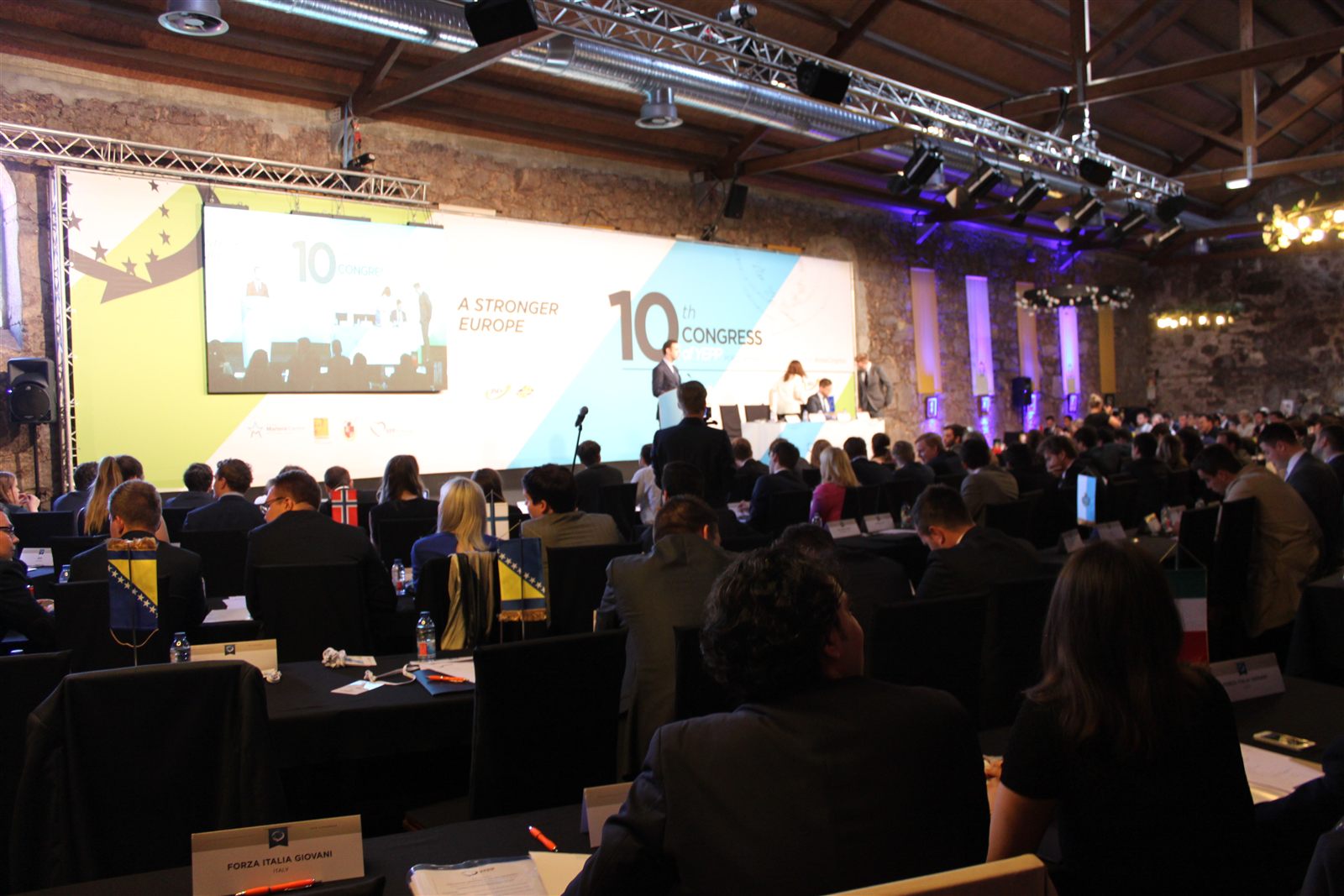 Congress with a large audience in front of the stage