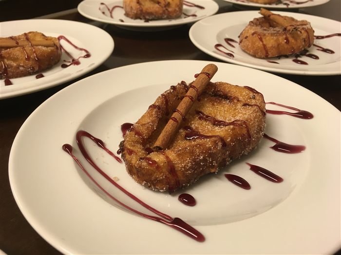 Rabanada dessert with cinnamon